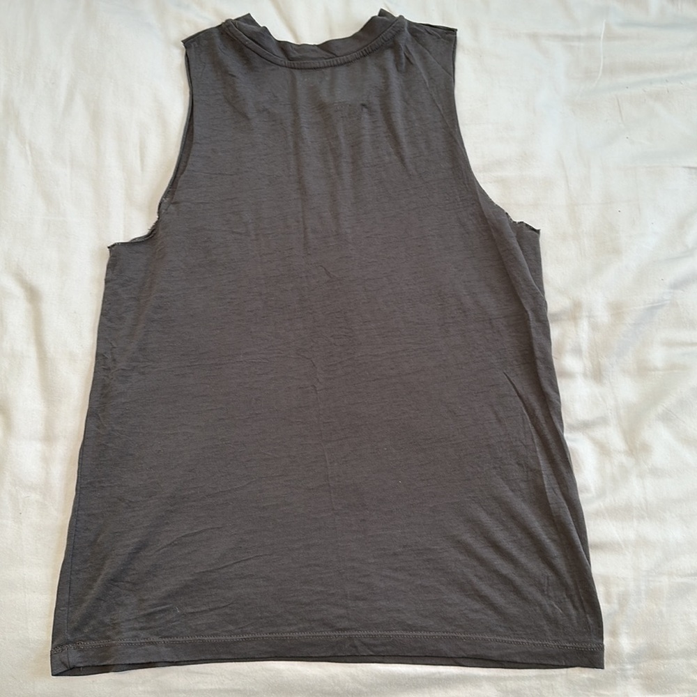 Fifth Sun Dark Gray Mug Life Sheer Tank 🍺 size Medium - Picture 2 of 7